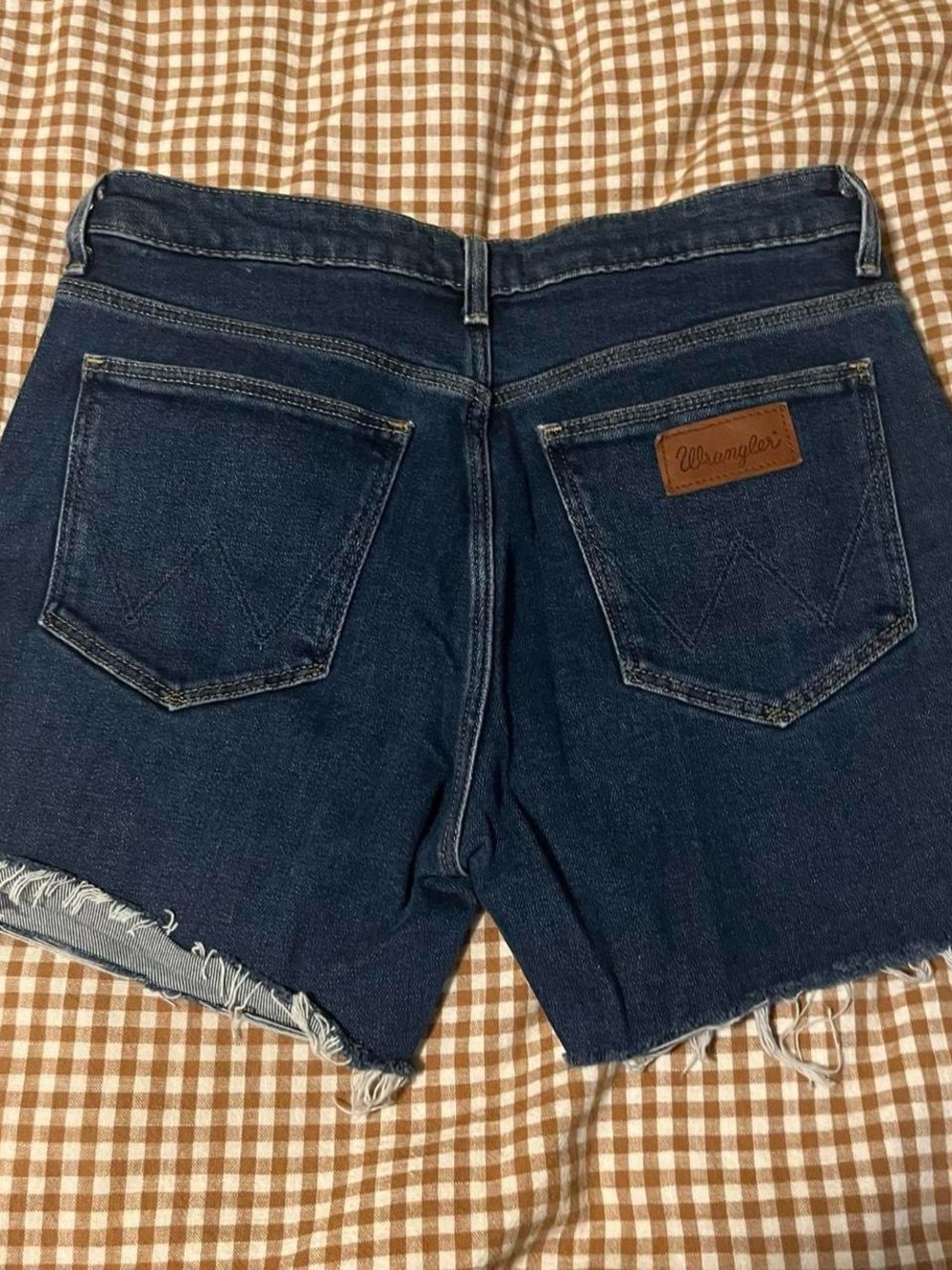 Wrangler Dark Blue Denim Cutoff Shorts